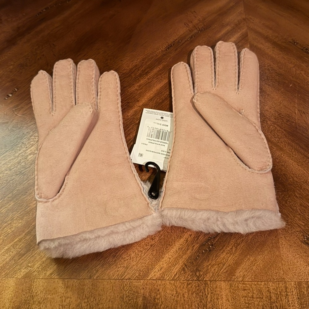 UGG Pink Shearling Women's Gloves